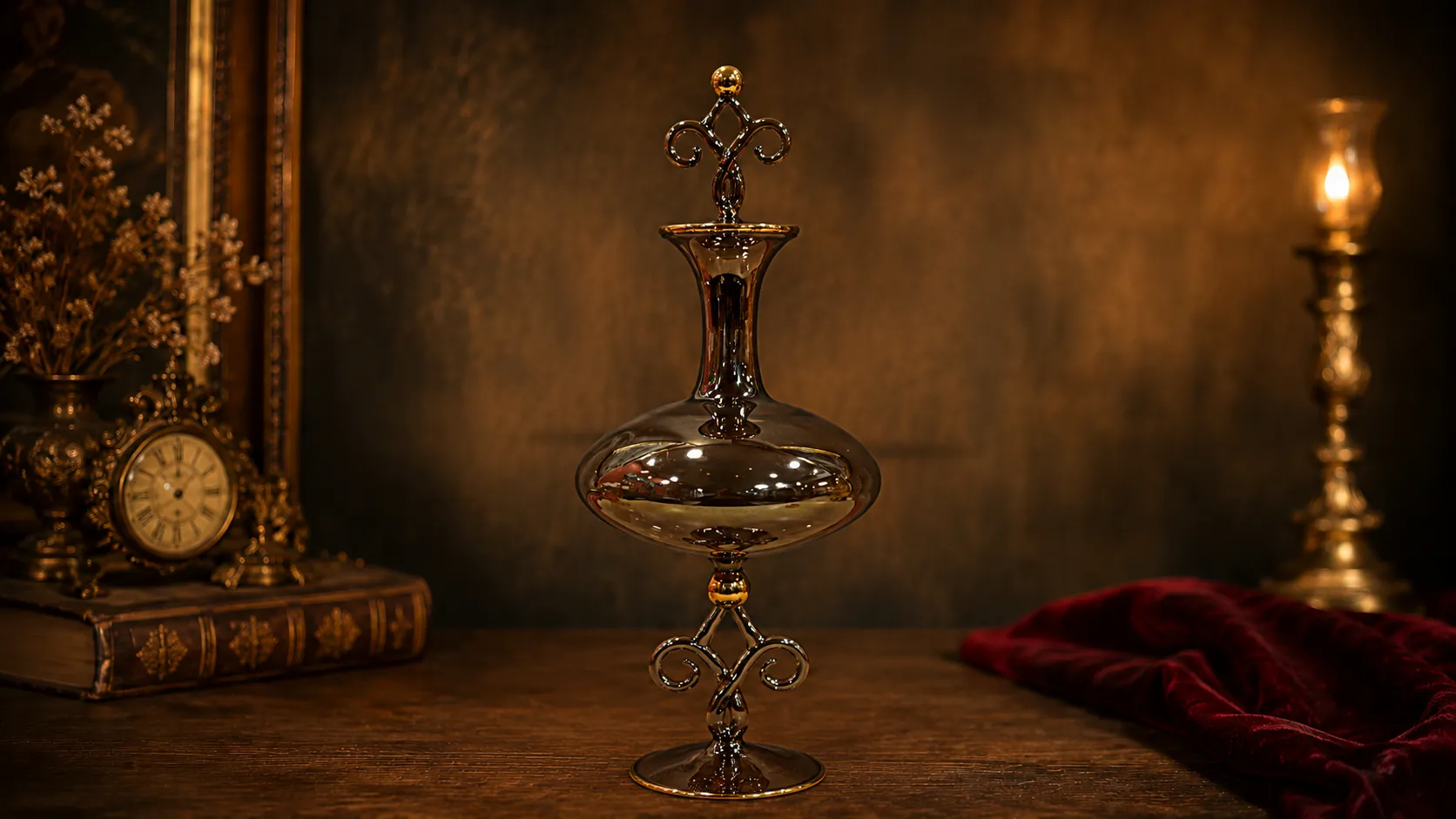 İtalyan Glass Art Jakar antika ürün